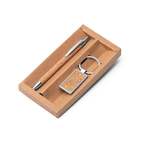 LAVRE. Ballpoint and keyring set 4